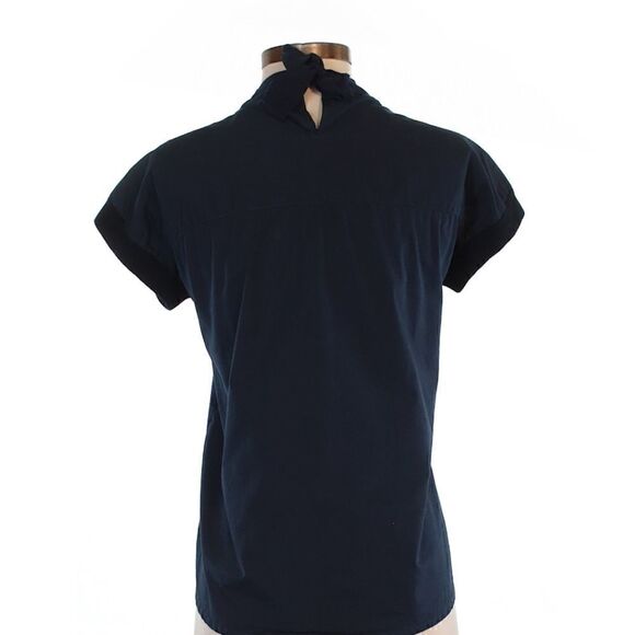 J CREW Boiled Wool Tie Back Navy Top - Picture 3 of 4